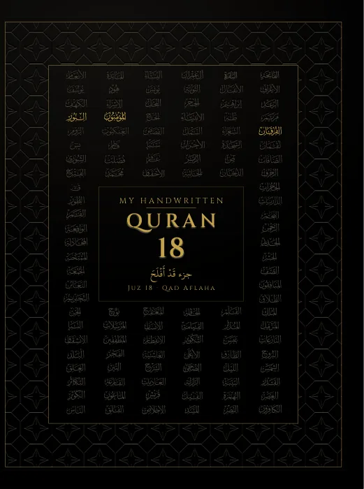 Cover of juz 18, Qad Aflaha
