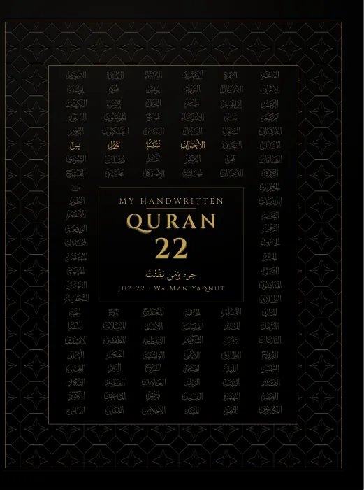 Cover of juz 22, Wa Man Yaqnut
