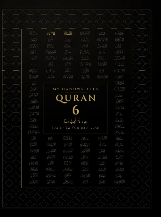 Cover of juz 6, La Yuhibbu 'llah